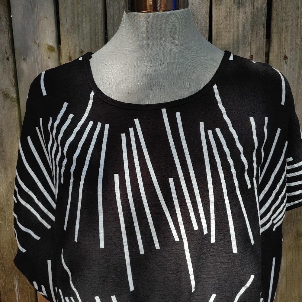 Vivian Shyu Boxy Striped Ruffle Top Size M - Picture 6 of 13